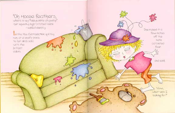 Pictures from Little Miss Contradiction, a children's picture book by award-winning author Dr. Hope.